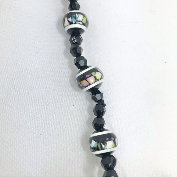 Apt. 9 Black Satin Beaded Floral Sparkle Bead Handle Mini Evening Bag - Picture 12 of 16